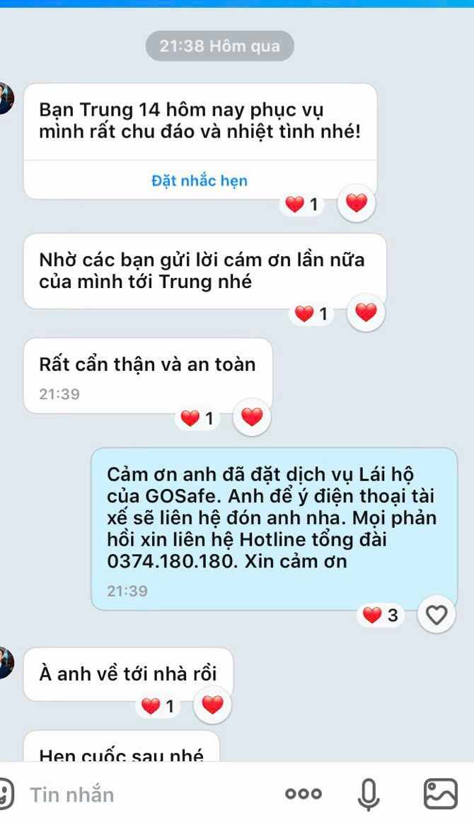 phan hoi dich vu lai xe ho gosafe 9